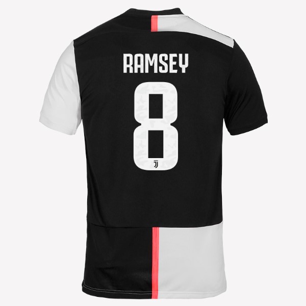 Maillot Football Juventus NO.8 Ramsey Domicile 2019-20 Blanc Noir